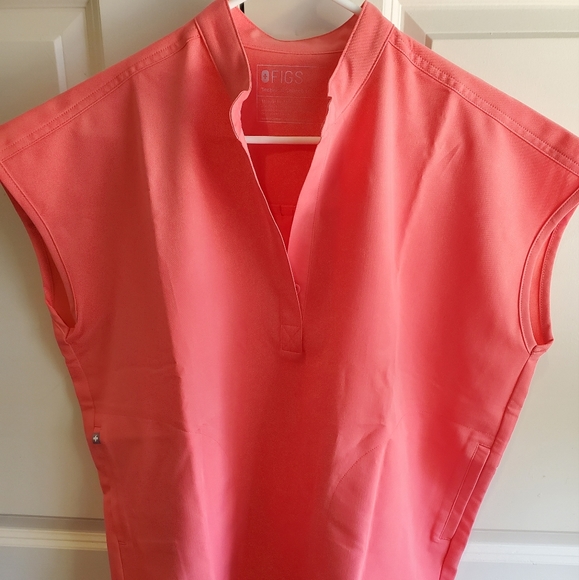 Figs Tops - NWOT Figs Hot Coral Top